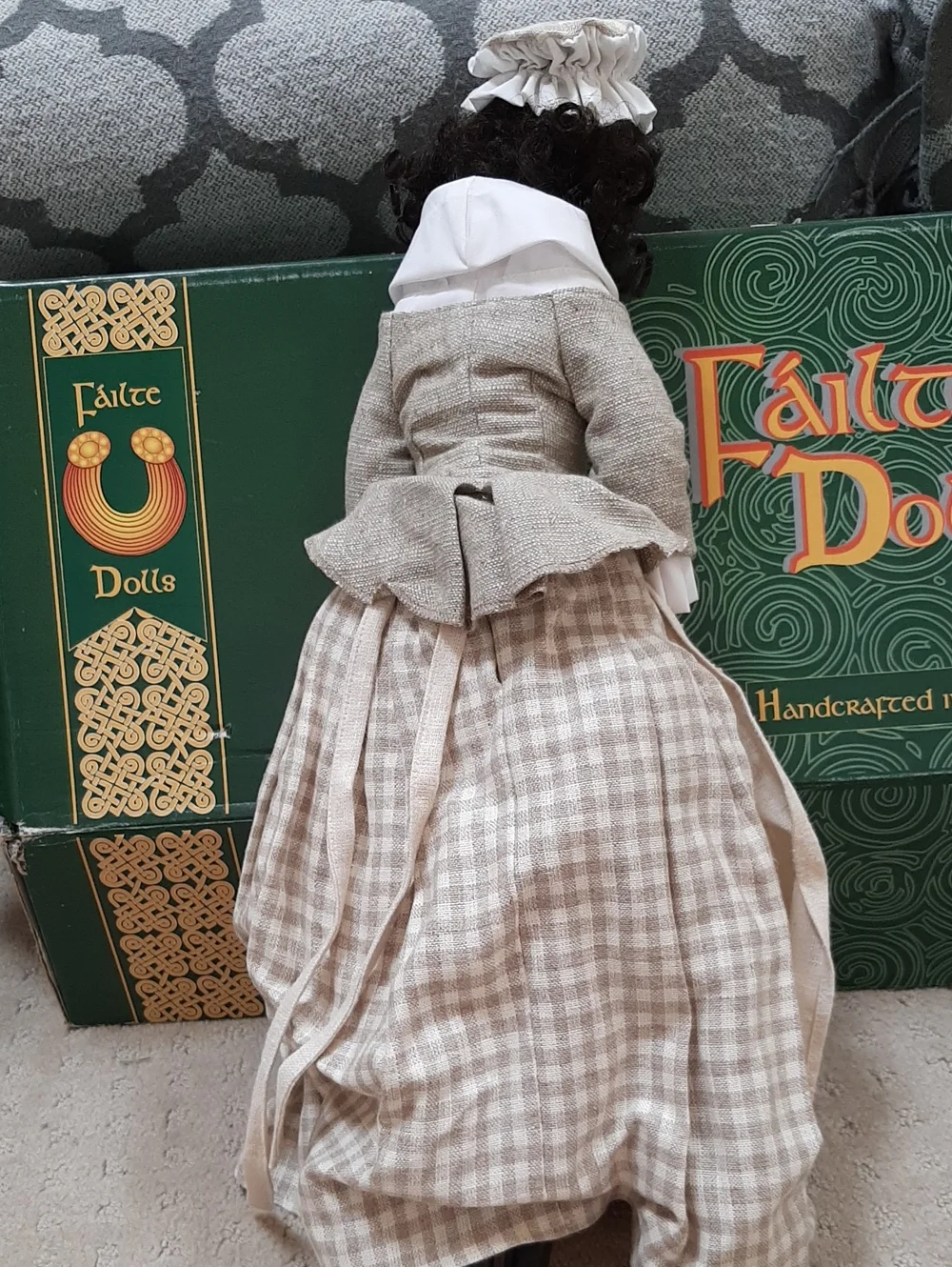 Falte Dolls Porcelain Molly Malone with Woven Basket